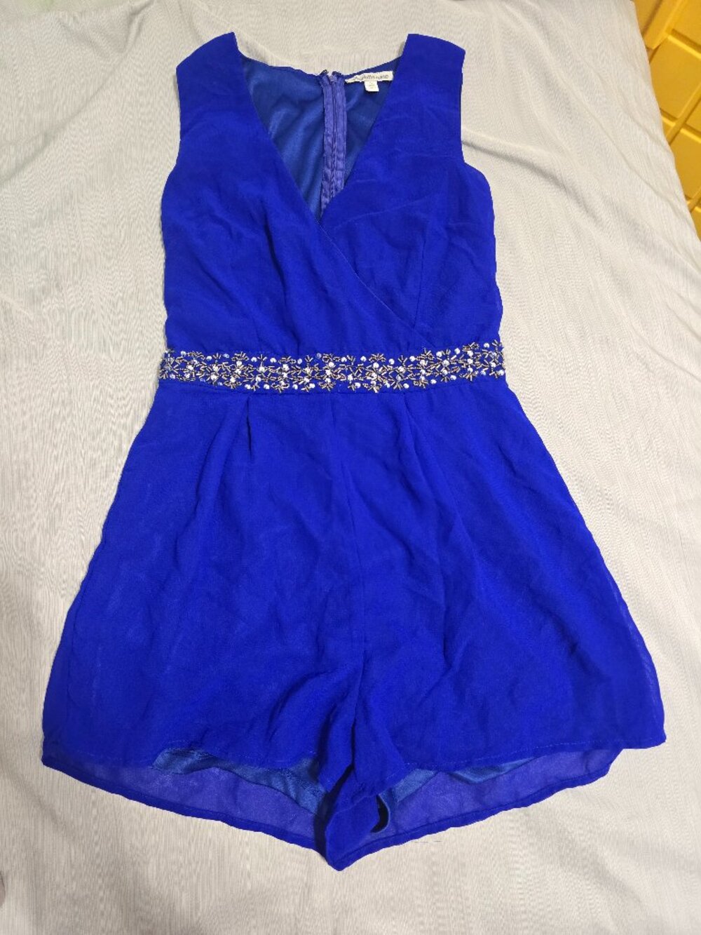 Charlotte Russe royal blue sleeveless romper